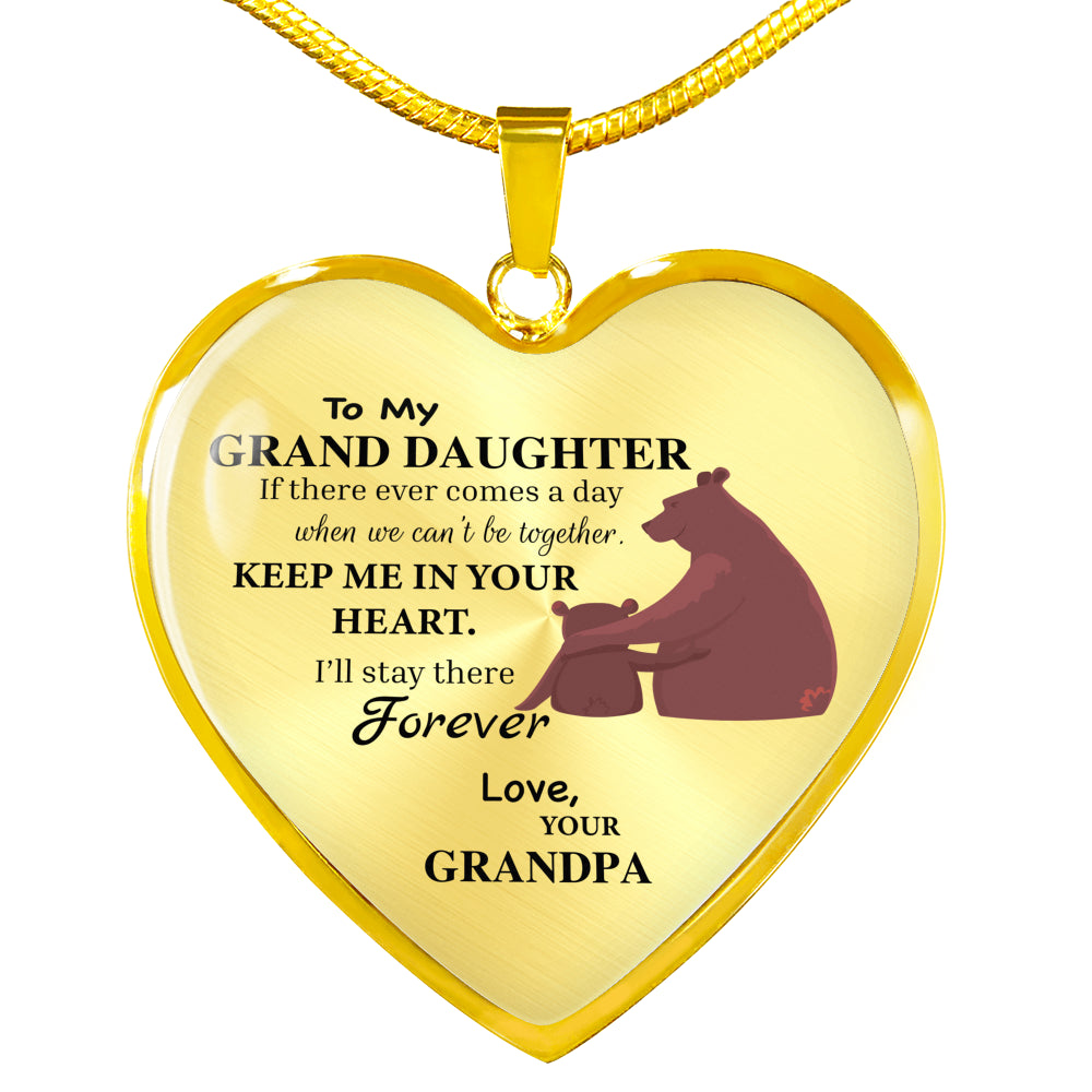 To My Grand Daughter Adopted Grand Daughter Best Friend For Birthday Graduation Collage From Grandpa Papa Grand Parents Necklace Gift
