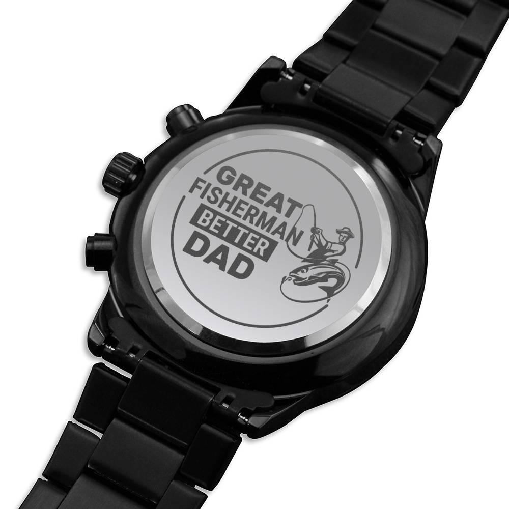 Personalized Gifts For Fisherman, Gifts For Fisherman Dad From Son Daughter, Engraved Watch Gift For Fisherman Dad, Best Fisherman Ever Dad