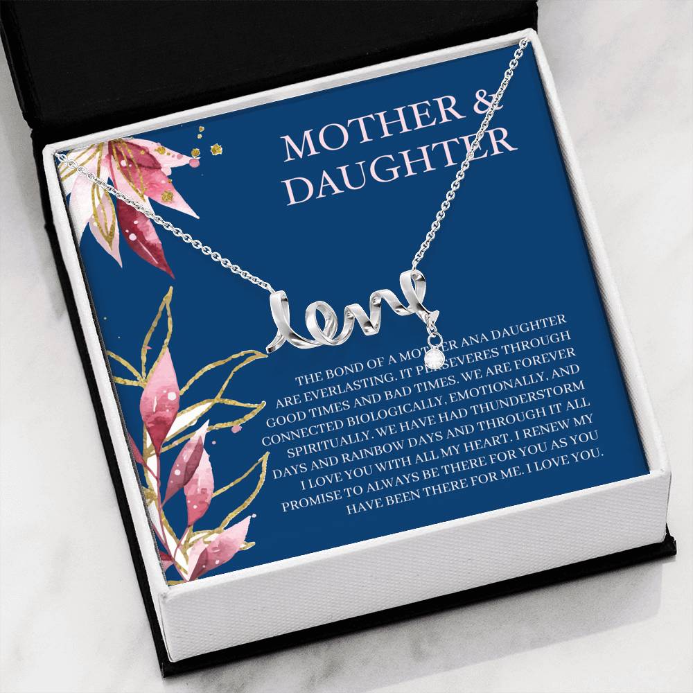 Necklace Gift To My Mother Forever My Friend Special Love Engraved Pendent On Mother's Day