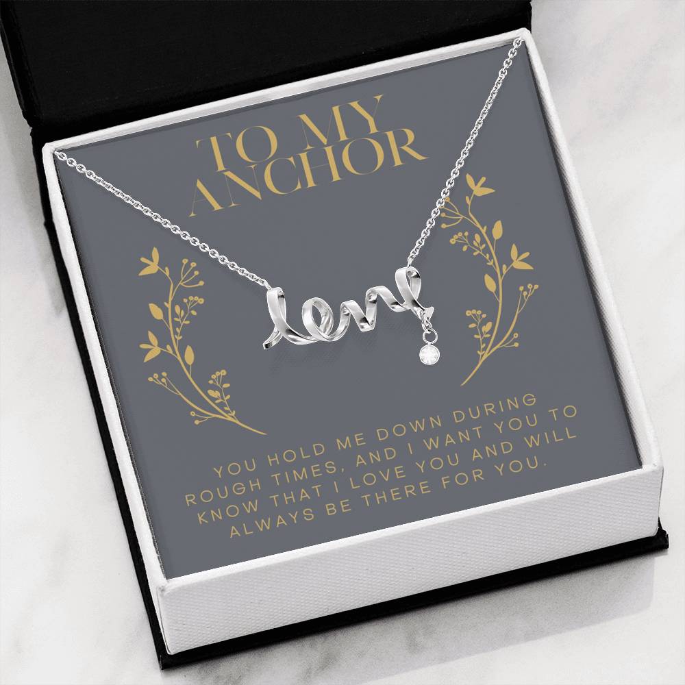 Necklace Gift To My Anchor Love Engraved To Mom Sister Wife Pendent Gift On Birthday Wedding Mother's Day