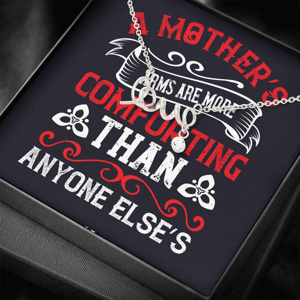 Personalized Gift Mother Necklace for Her Valentines Birthday Gift Scripted Love Necklace for Women with Message Card