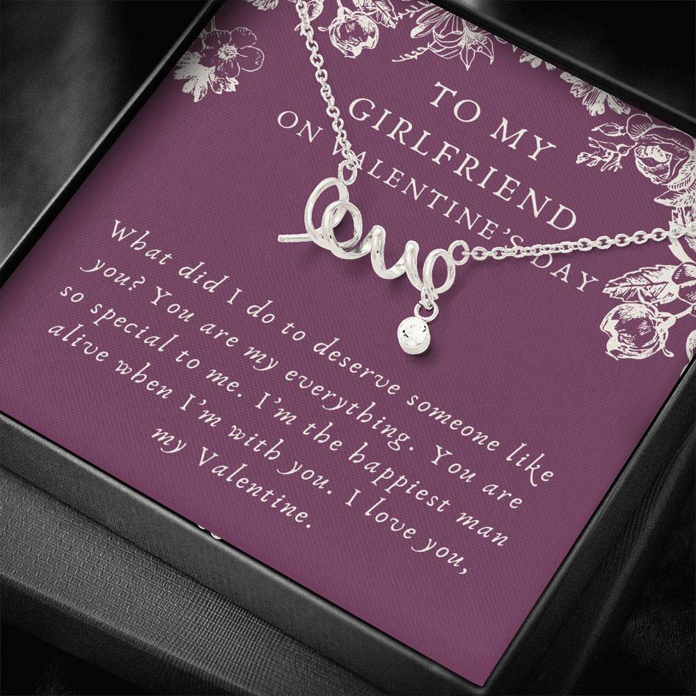 Scripted Love Necklace My Gift For My Girlfriend This Valentines Valentine Gifts For Her Soulmate Love