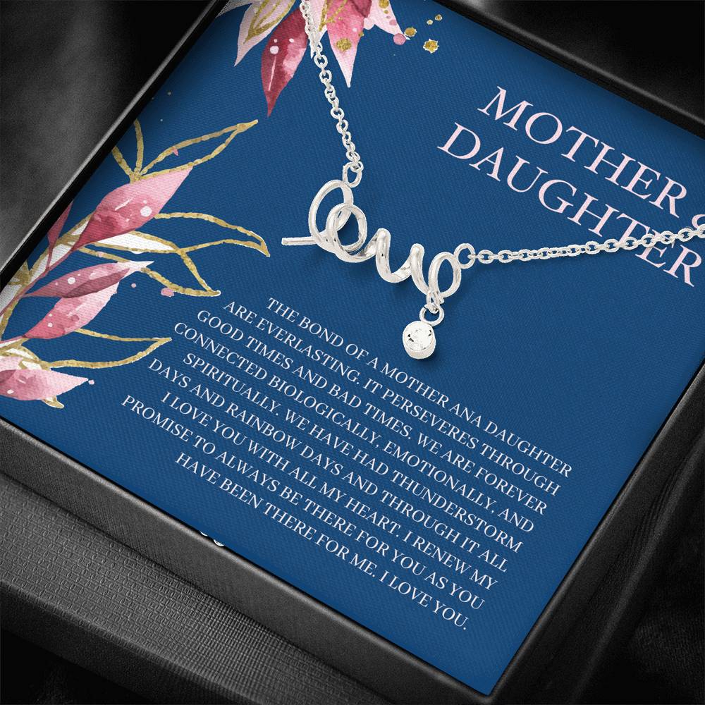 Necklace Gift To My Mother Forever My Friend Special Love Engraved Pendent On Mother's Day