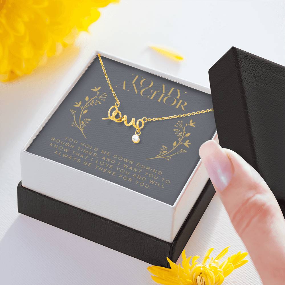 Necklace Gift To My Anchor Love Engraved To Mom Sister Wife Pendent Gift On Birthday Wedding Mother's Day