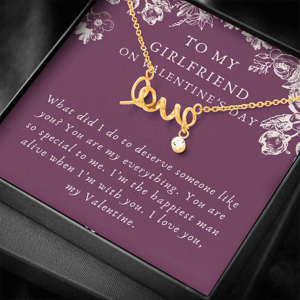 Scripted Love Necklace My Gift For My Girlfriend This Valentines Valentine Gifts For Her Soulmate Love