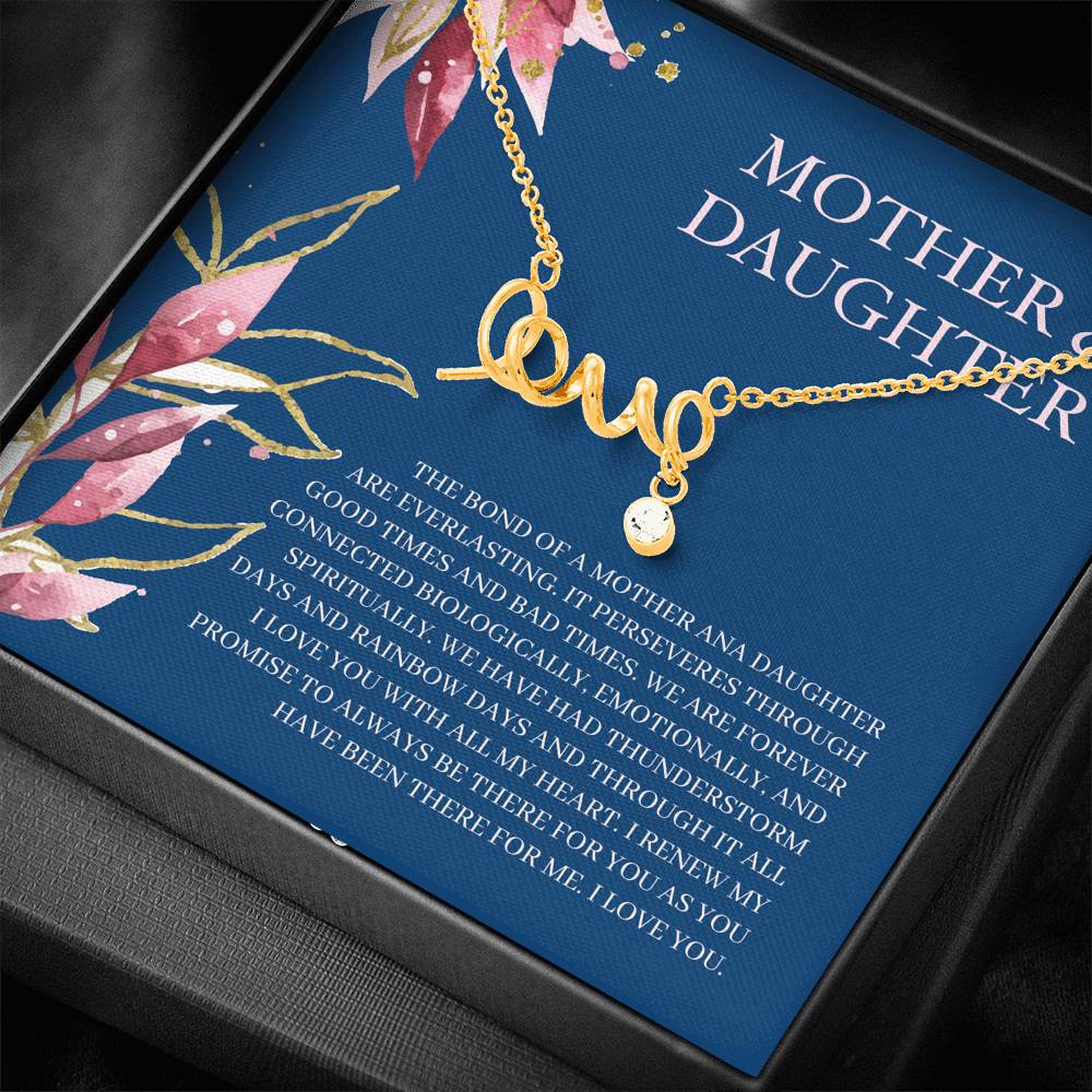 Necklace Gift To My Mother Forever My Friend Special Love Engraved Pendent On Mother's Day