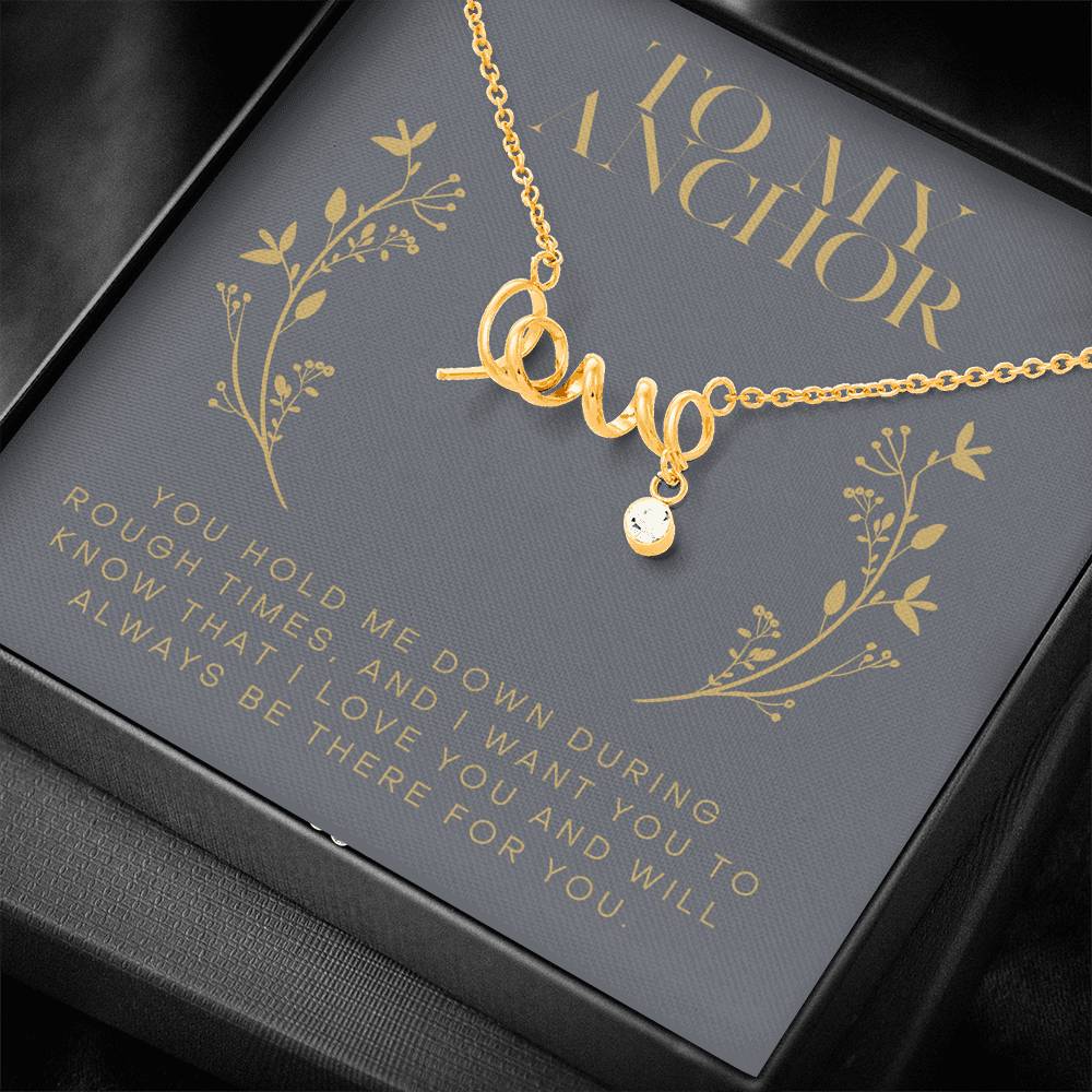 Necklace Gift To My Anchor Love Engraved To Mom Sister Wife Pendent Gift On Birthday Wedding Mother's Day