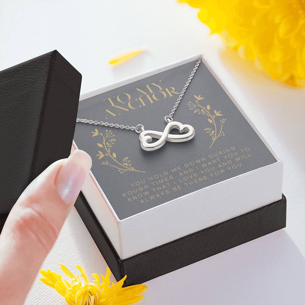 Personalized Necklace Gift To My Anchor Infinity Heart Pendent For Wife Mom Friend Gift