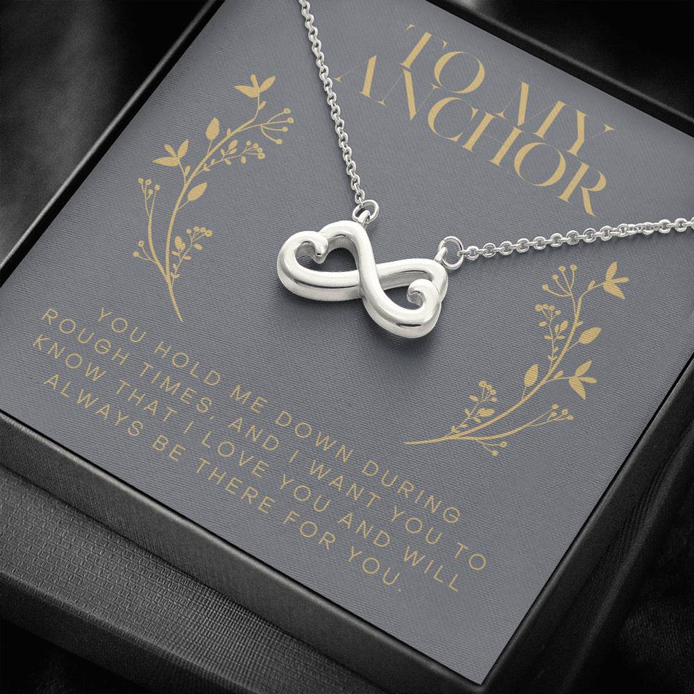 Personalized Necklace Gift To My Anchor Infinity Heart Pendent For Wife Mom Friend Gift
