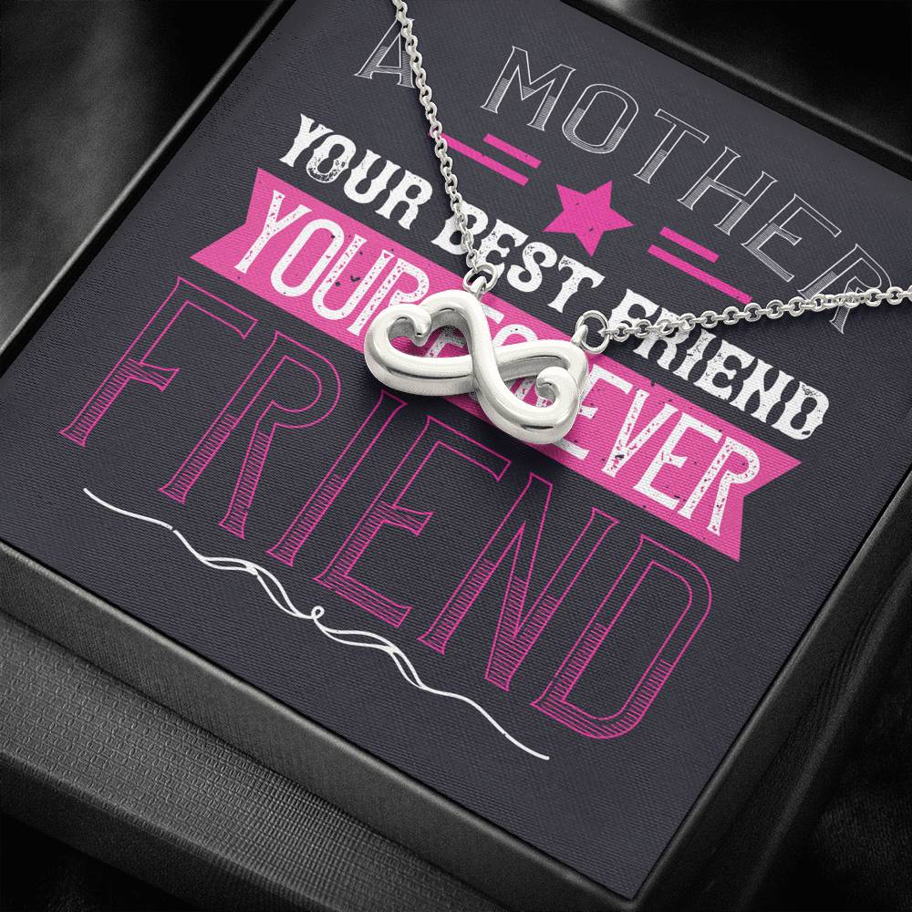 Personalized Gift Mother Necklace for Her Valentines Birthday Gift Infinity Hearts Necklace for Women with Message Card