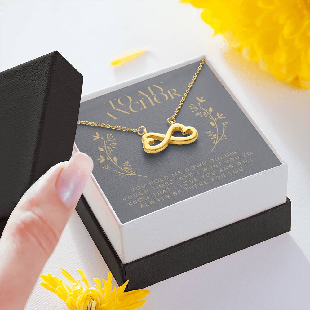 Personalized Necklace Gift To My Anchor Infinity Heart Pendent For Wife Mom Friend Gift