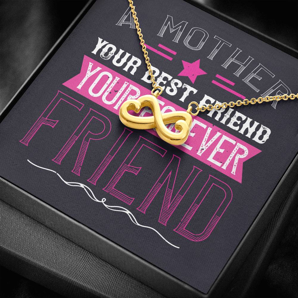 Personalized Gift Mother Necklace for Her Valentines Birthday Gift Infinity Hearts Necklace for Women with Message Card
