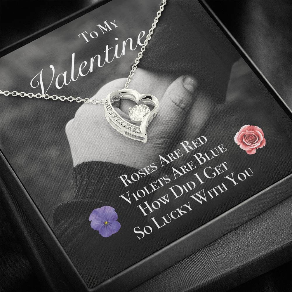 Valentine's Day Personalized Necklace Gift To My Wife Girlfriend On Birthday Wedding Engagement Gift With The Message Card