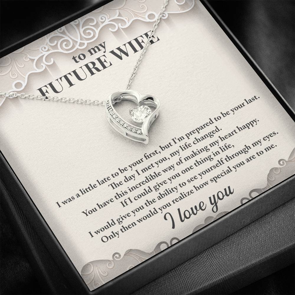 To My Future Wife Necklace, Forever And Always Necklace, Future Wife Gift, Engagement Gifts For Fiance, Future Wife Jewelry, Heart Necklace