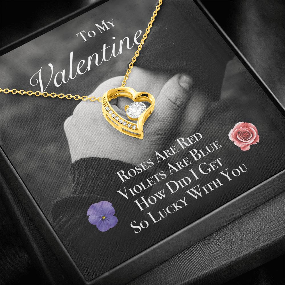 Valentine's Day Personalized Necklace Gift To My Wife Girlfriend On Birthday Wedding Engagement Gift With The Message Card