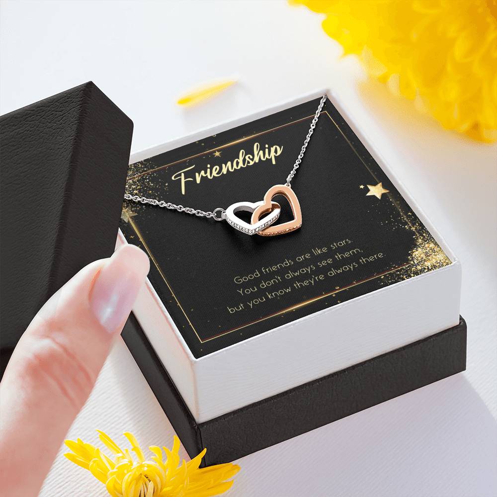 Personalized Gift For Best Friend Interlocked Hearts Friendship Spiritual Pendent