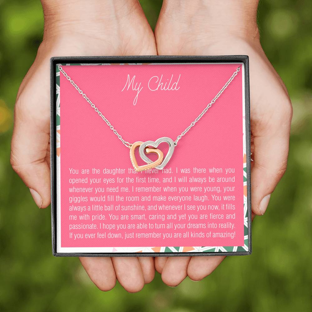 To My Daughter Necklace Gift From Mom Dad On Her Birthday Graduation Wedding Gift With The Message Card For Women