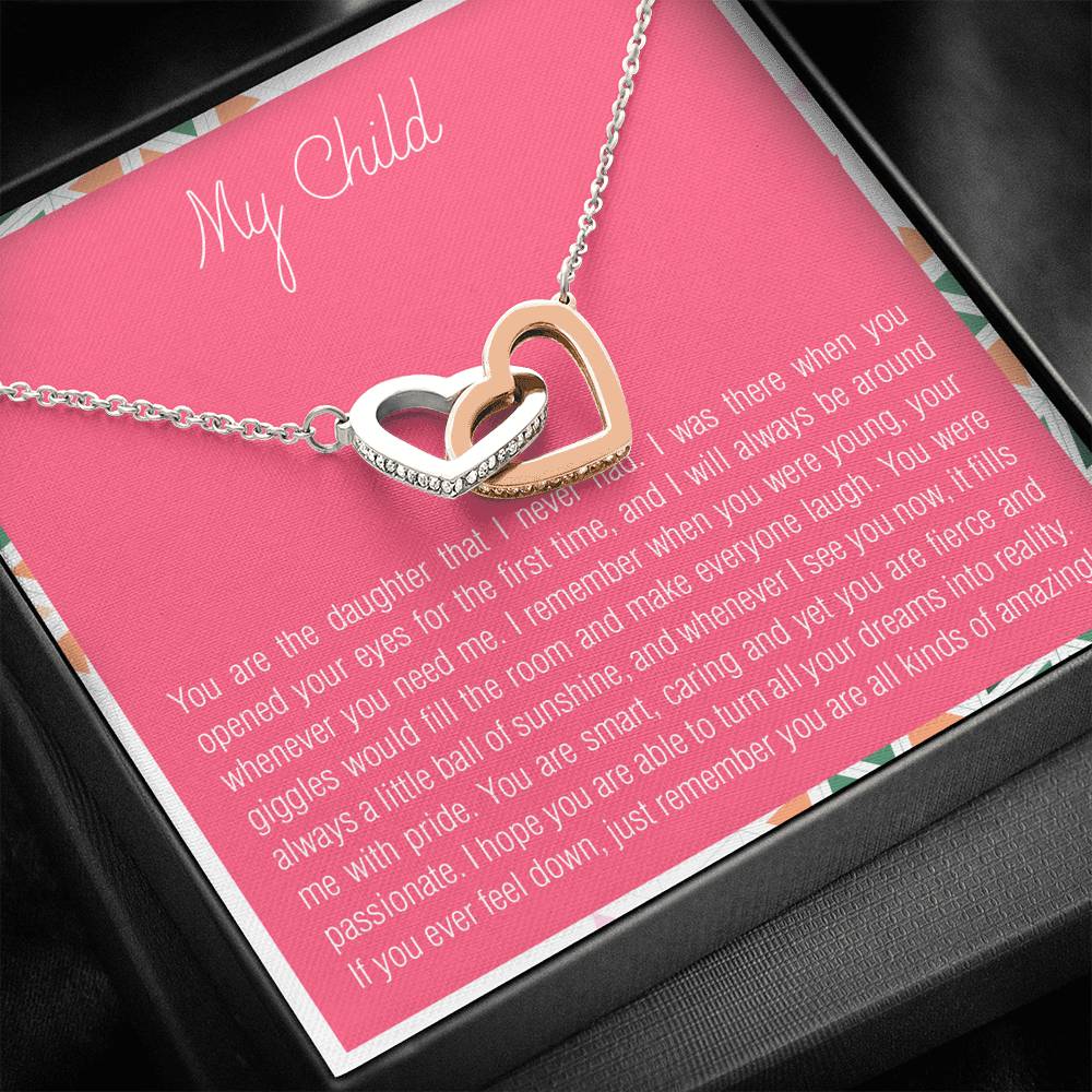 To My Daughter Necklace Gift From Mom Dad On Her Birthday Graduation Wedding Gift With The Message Card For Women