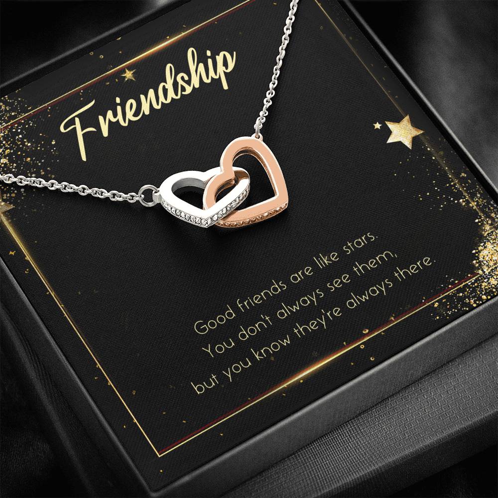 Personalized Gift For Best Friend Interlocked Hearts Friendship Spiritual Pendent