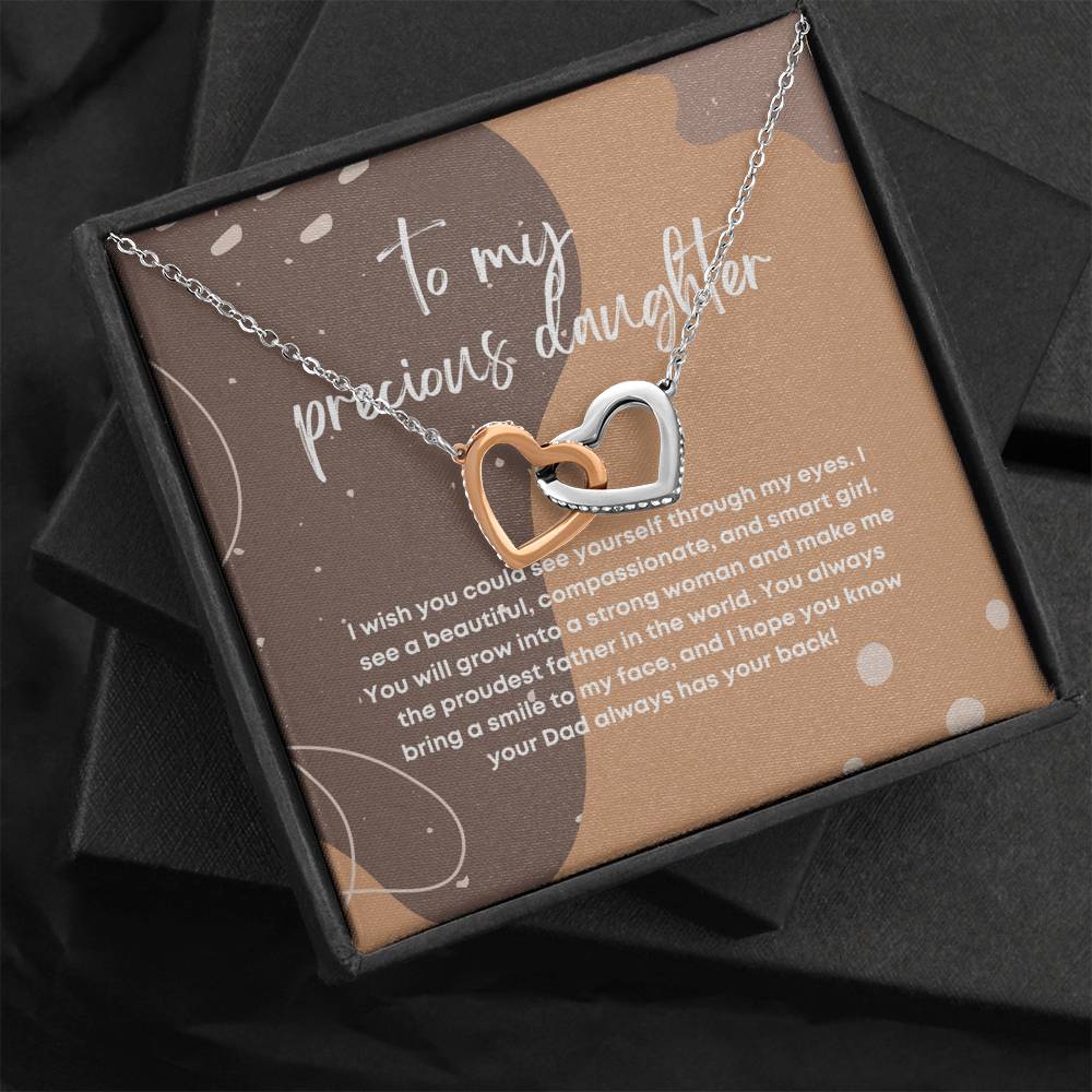 Personalized Gift for Daughter, Heart Necklace From Dad, Best Gift for Daughter from Dad, Birthday Gift