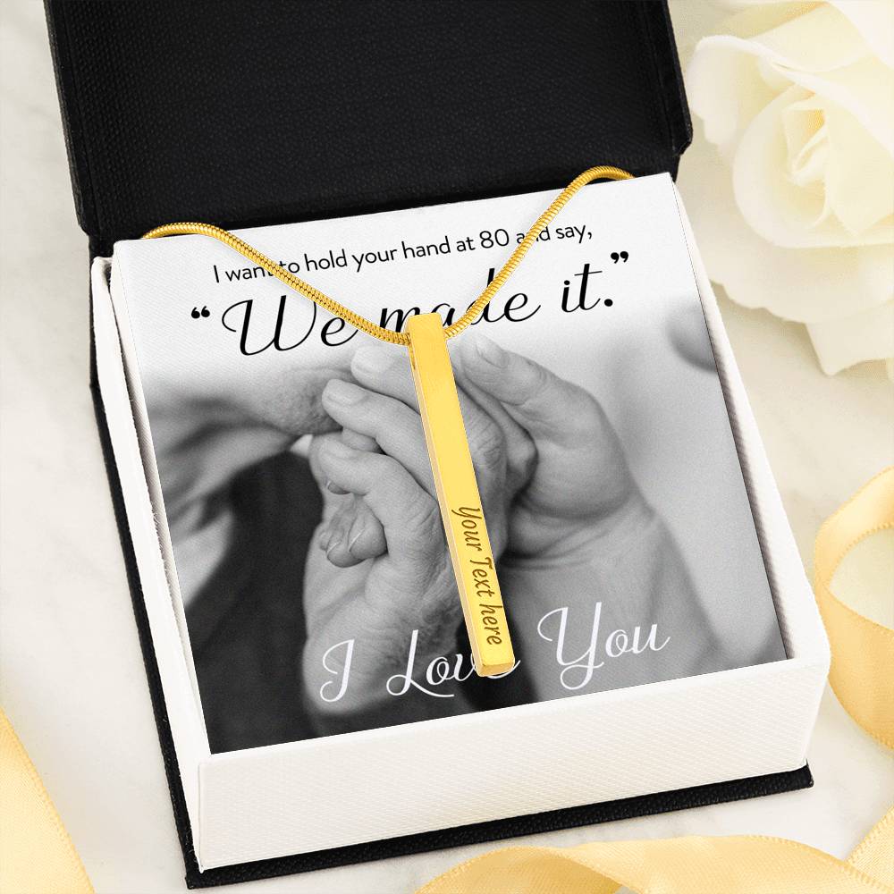 To My Mom Mother In Law Fiancée Wife From Husband Fiancé Daughter Son Customized Text Necklace Gift With The Message Card