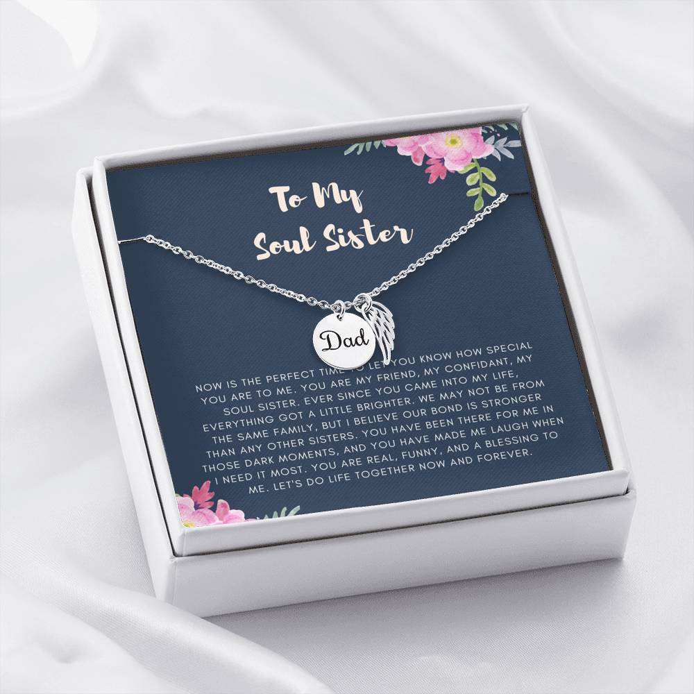 Personalized Necklace Gift With The Message Card Strong Love Bond Of Daughter Dad Pendent Gift On Father's Day Daughter's Day Birthday