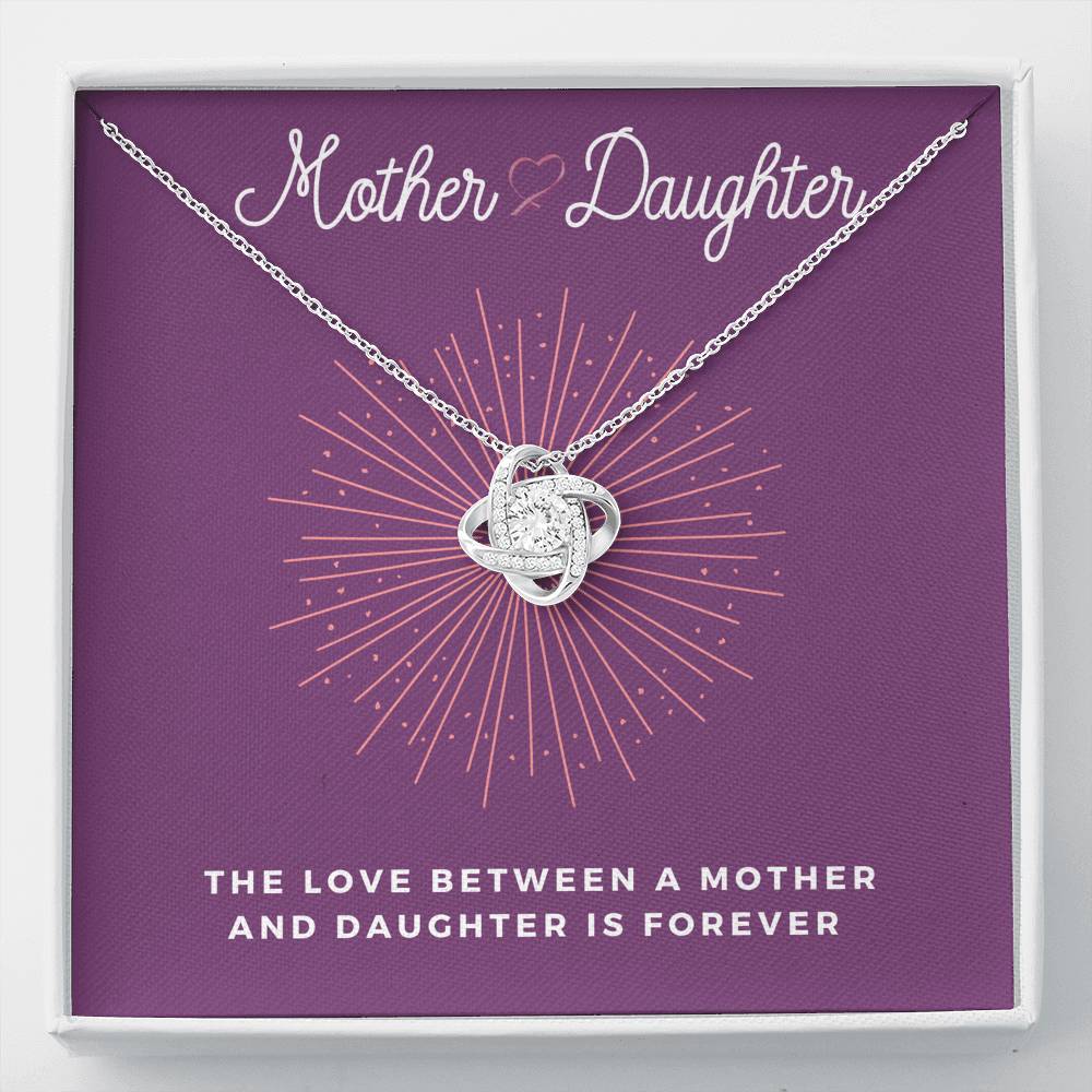 Mother's Day Gift For Mother Love Knot Daughter Pendent Gift On Daughter's Day Birthday Gift From Mom