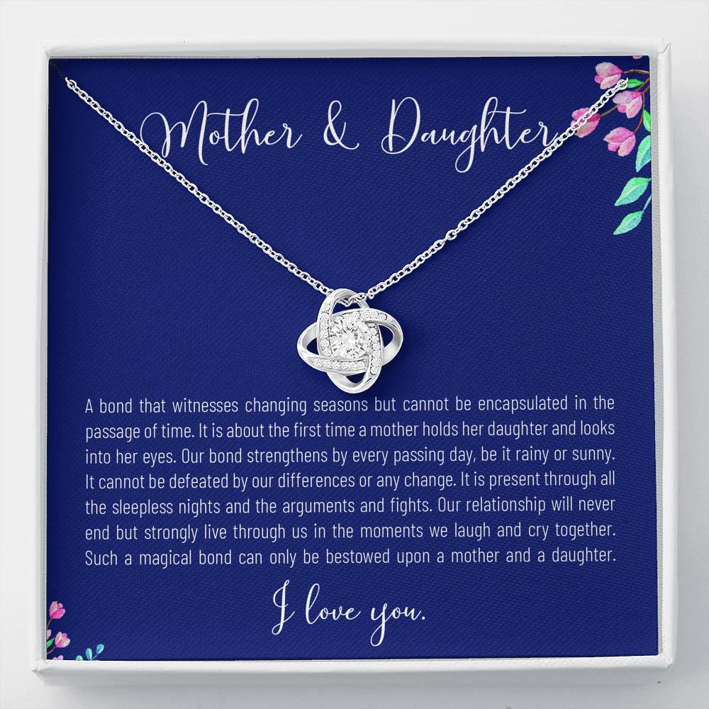 Personalized Necklace For Mother Daughter Love Bond Pendent Gift With The Message Card On Birthday Daughter's Day Mother's Day Gift