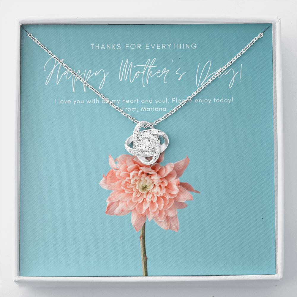 Personalized Necklace For Women Thank You Gift To My Mother Mother In Law Grandma Pendent Gift With The Message Card On Mother's Day