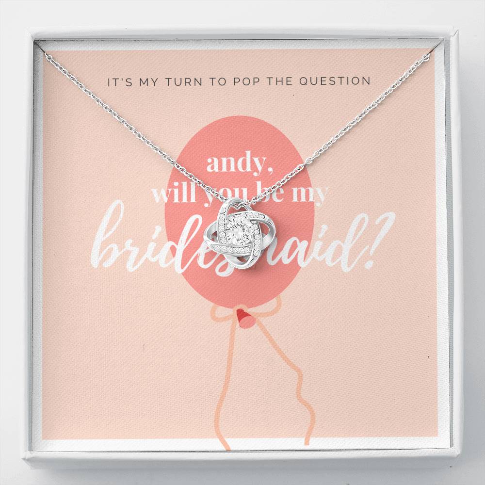 Tie the Knot Jewelry, Bridesmaid Gift Box Proposal, Gift for Bridesmaids, Engagement Gift, Personalized Initial Bridesmaid Gift, Gift for Bridesmaids, Enagement Gift,