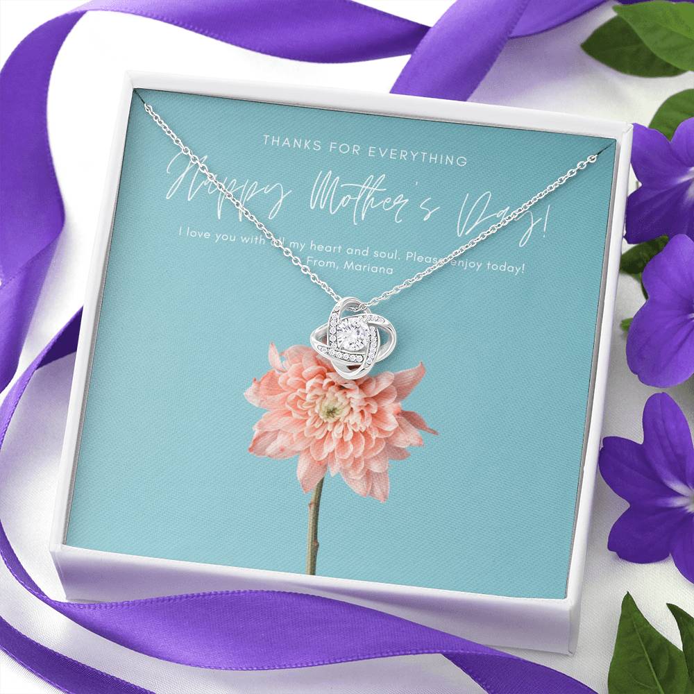 Personalized Necklace For Women Thank You Gift To My Mother Mother In Law Grandma Pendent Gift With The Message Card On Mother's Day