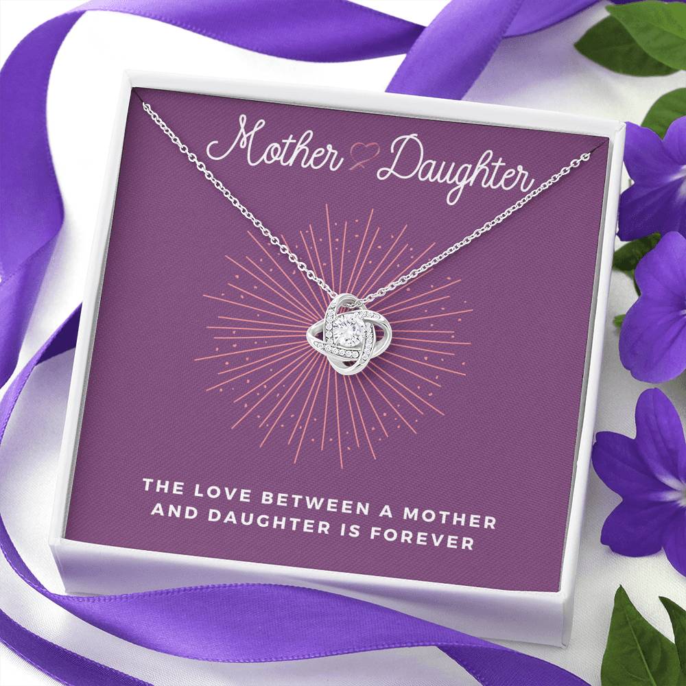 Mother's Day Gift For Mother Love Knot Daughter Pendent Gift On Daughter's Day Birthday Gift From Mom