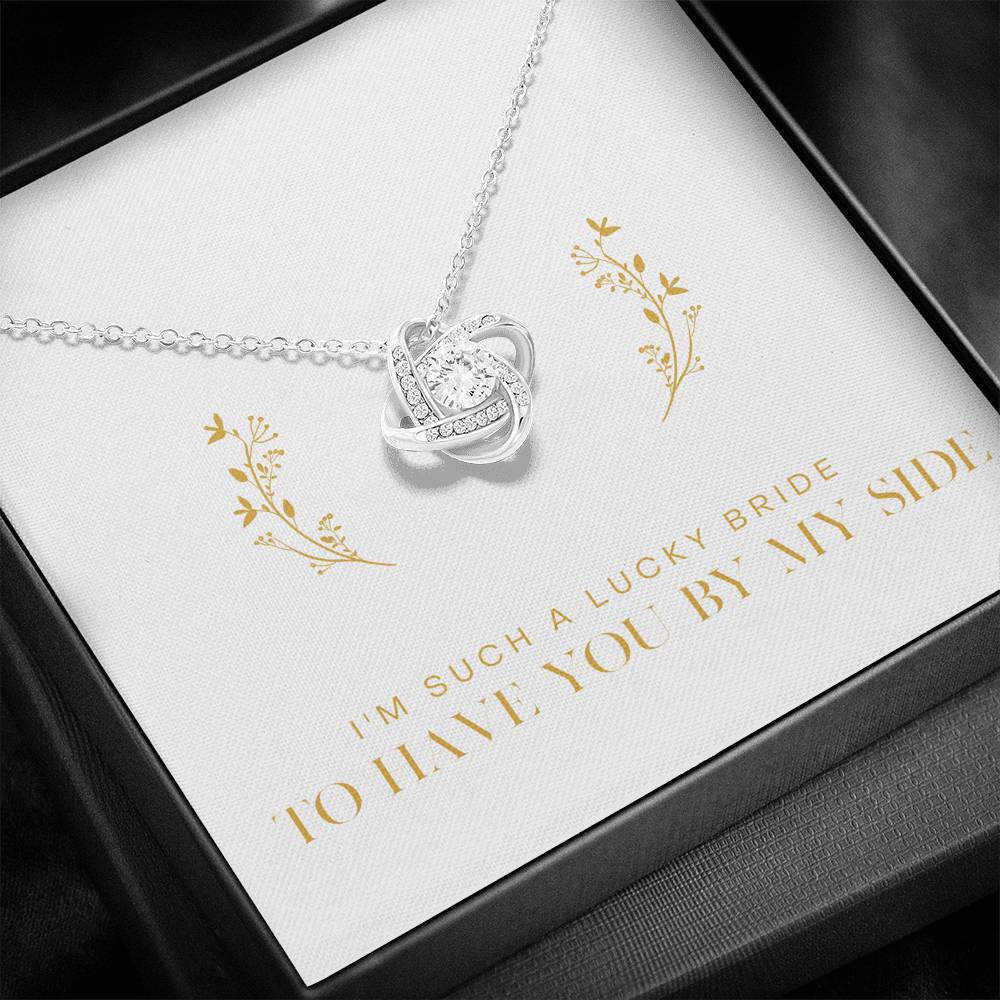 To My Dear Bridesmaid Bestfriend BFF Bestie Soul Sister Friends Forever For Wedding Accessory Gift From Bride & Groom Silver Necklace Gift