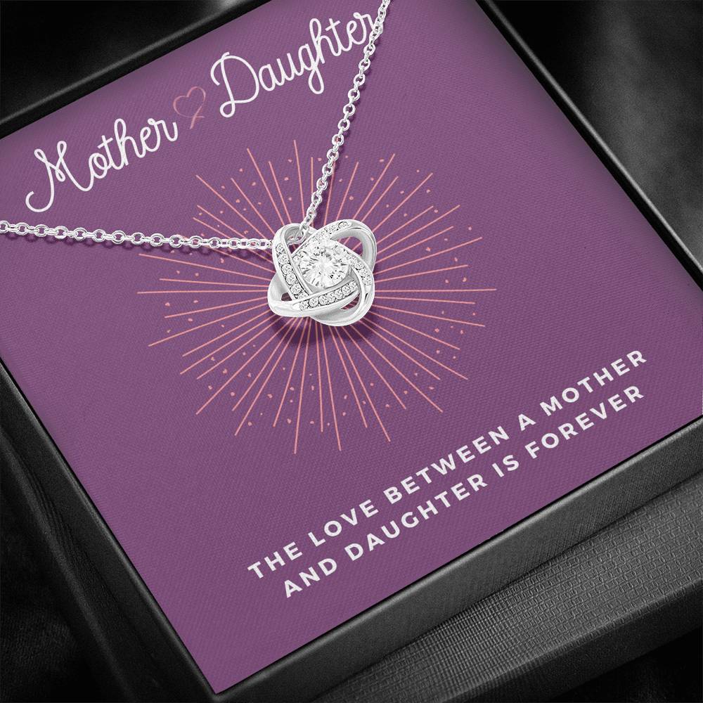 Mother's Day Gift For Mother Love Knot Daughter Pendent Gift On Daughter's Day Birthday Gift From Mom