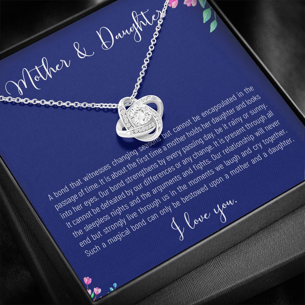 Personalized Necklace For Mother Daughter Love Bond Pendent Gift With The Message Card On Birthday Daughter's Day Mother's Day Gift