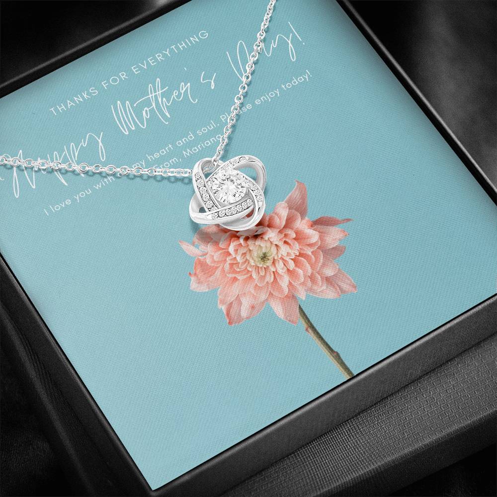 Personalized Necklace For Women Thank You Gift To My Mother Mother In Law Grandma Pendent Gift With The Message Card On Mother's Day