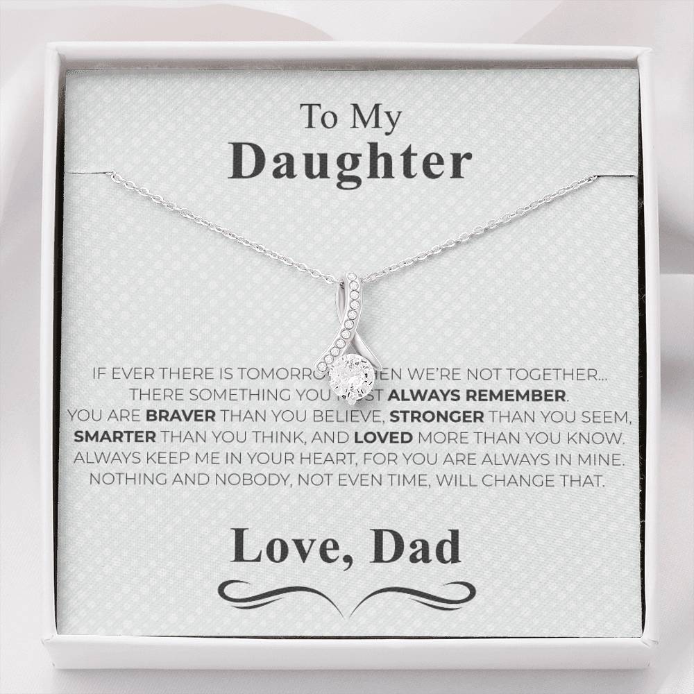 Necklace Gift For Women To My Daughter Step Daughter Graduation Inspirational Engagement Wedding Pendent Gift From Dad With The Message Card