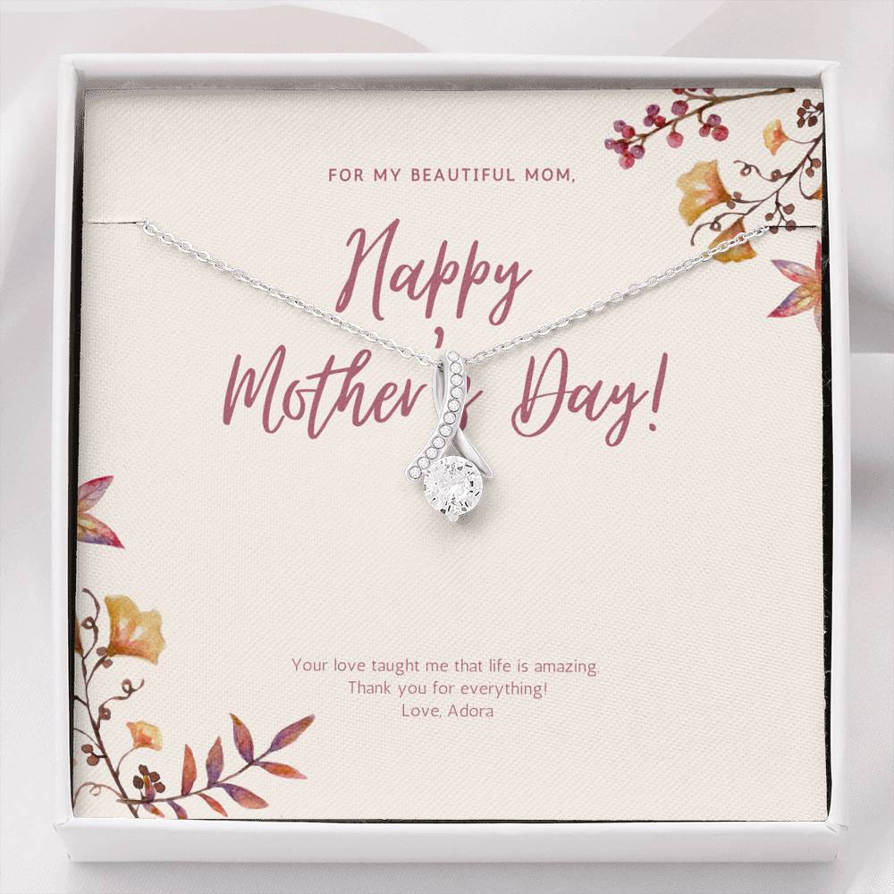 Mom Birthday Card Daughter to Stepmother Necklace Gift, Jewelry for Mom, Foster Mom Gift, Stepmom Gift, First Mothers Day Gift, Other Mother Gift,