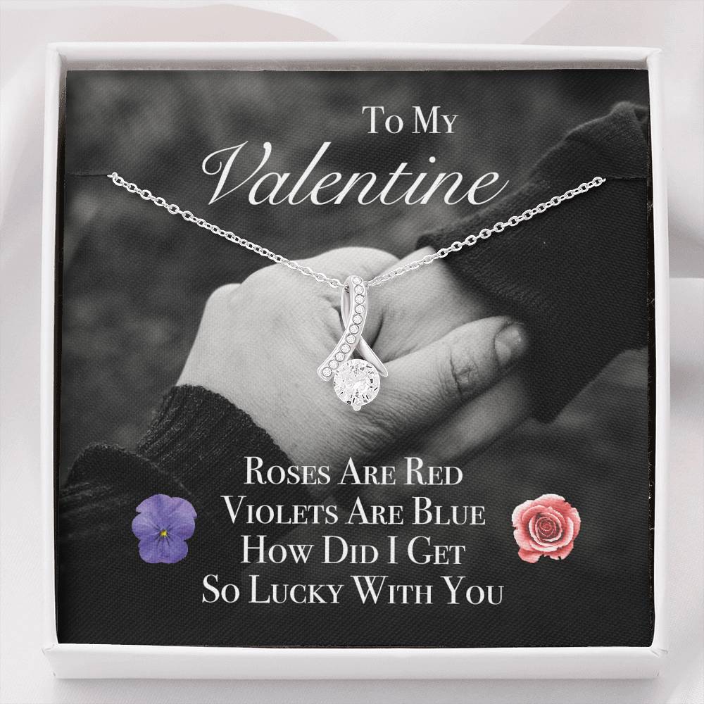 Personalized Necklace To My Wife Girlfriend On Valentine's Day Birthday Wedding Engagement Anniversary Gift With The Message Card