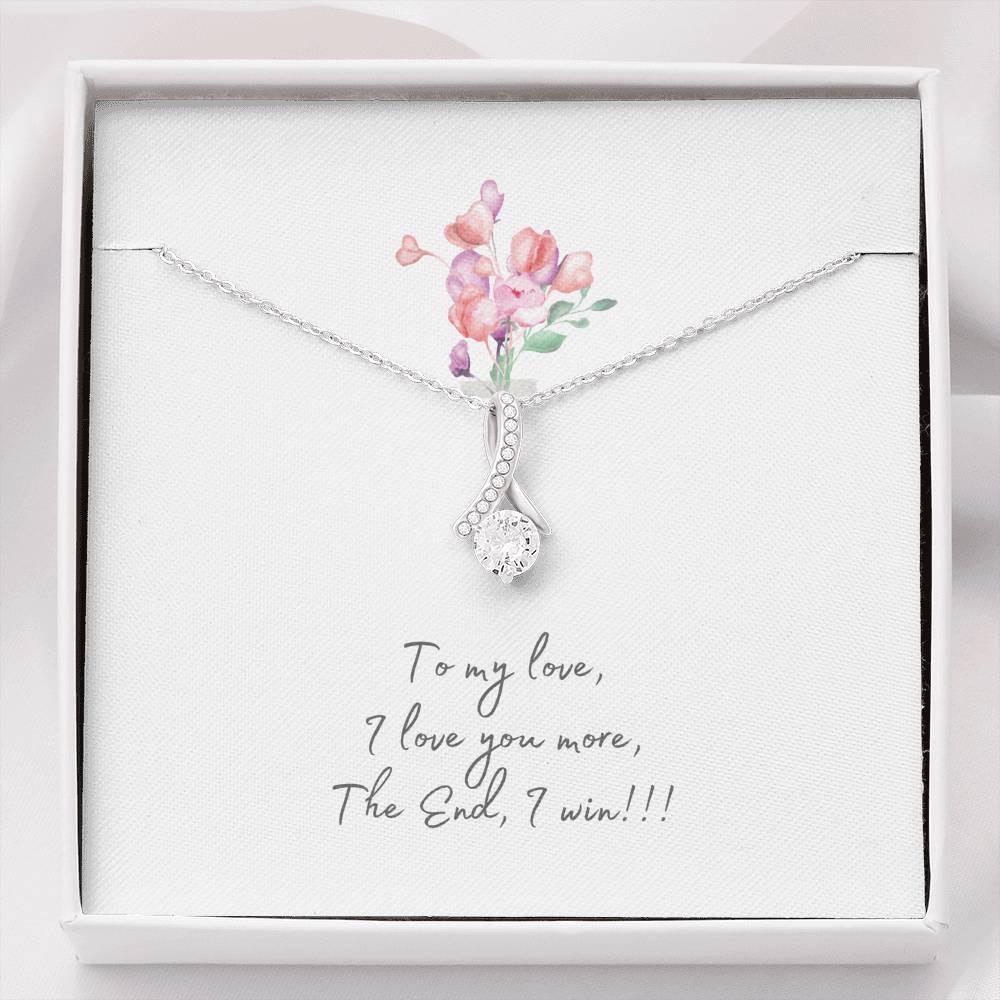 Personalized Gift Girlfriend Necklace for Her Valentines Birthday Gift Alluring Beauty Necklace for Women with Message Card