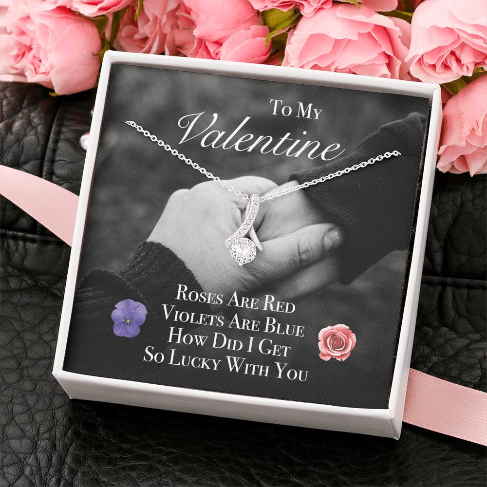 Personalized Necklace To My Wife Girlfriend On Valentine's Day Birthday Wedding Engagement Anniversary Gift With The Message Card