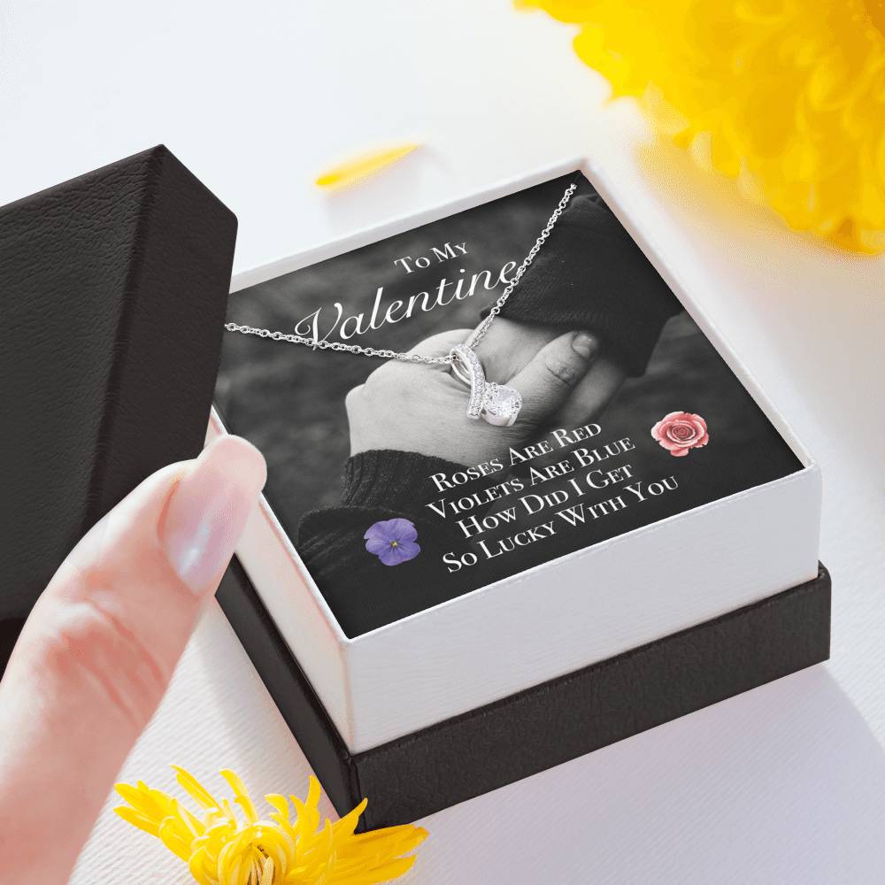 Personalized Necklace To My Wife Girlfriend On Valentine's Day Birthday Wedding Engagement Anniversary Gift With The Message Card