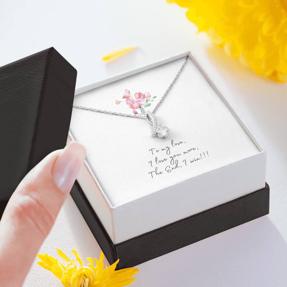 Personalized Gift Girlfriend Necklace for Her Valentines Birthday Gift Alluring Beauty Necklace for Women with Message Card