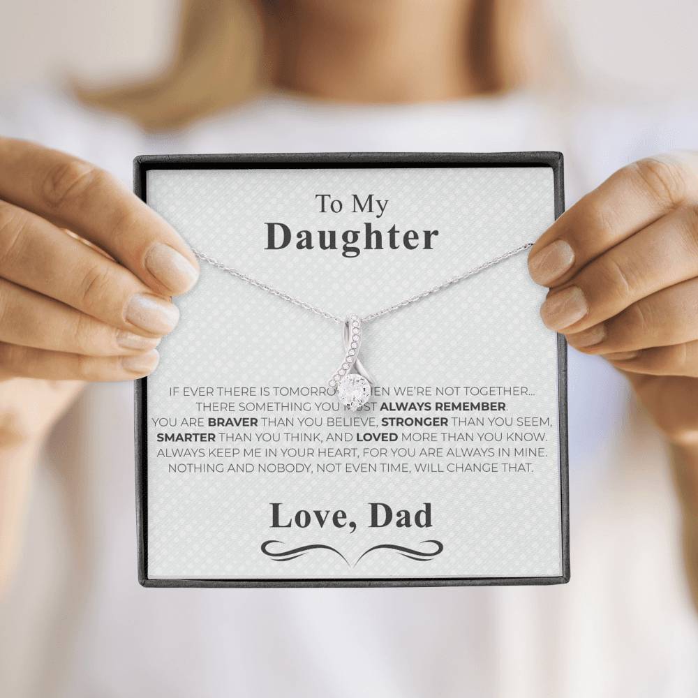 Necklace Gift For Women To My Daughter Step Daughter Graduation Inspirational Engagement Wedding Pendent Gift From Dad With The Message Card