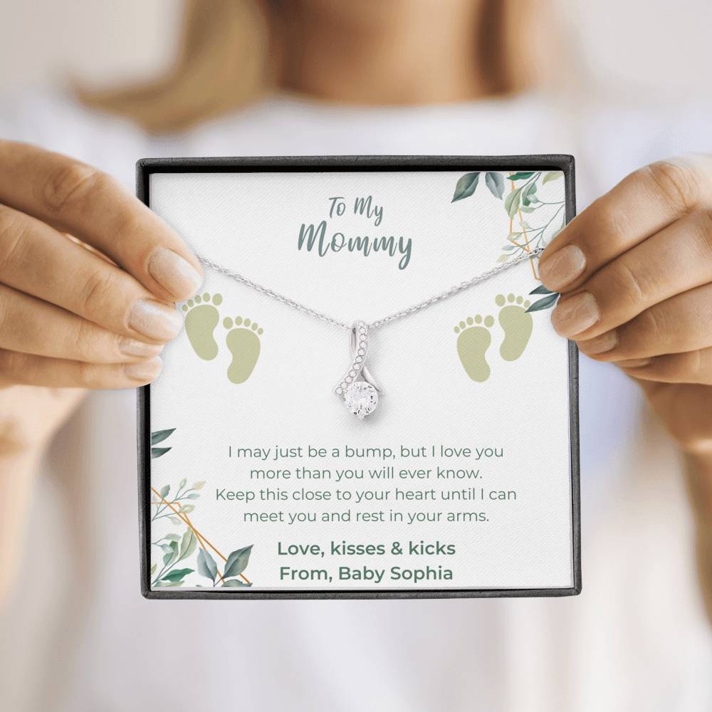 Mama and Baby Necklace, Mom and Baby Necklace, To My Mommy From Bump Necklace, New Mom Gift, Mother Necklace, Mother's Day Gifts, 1st Mom