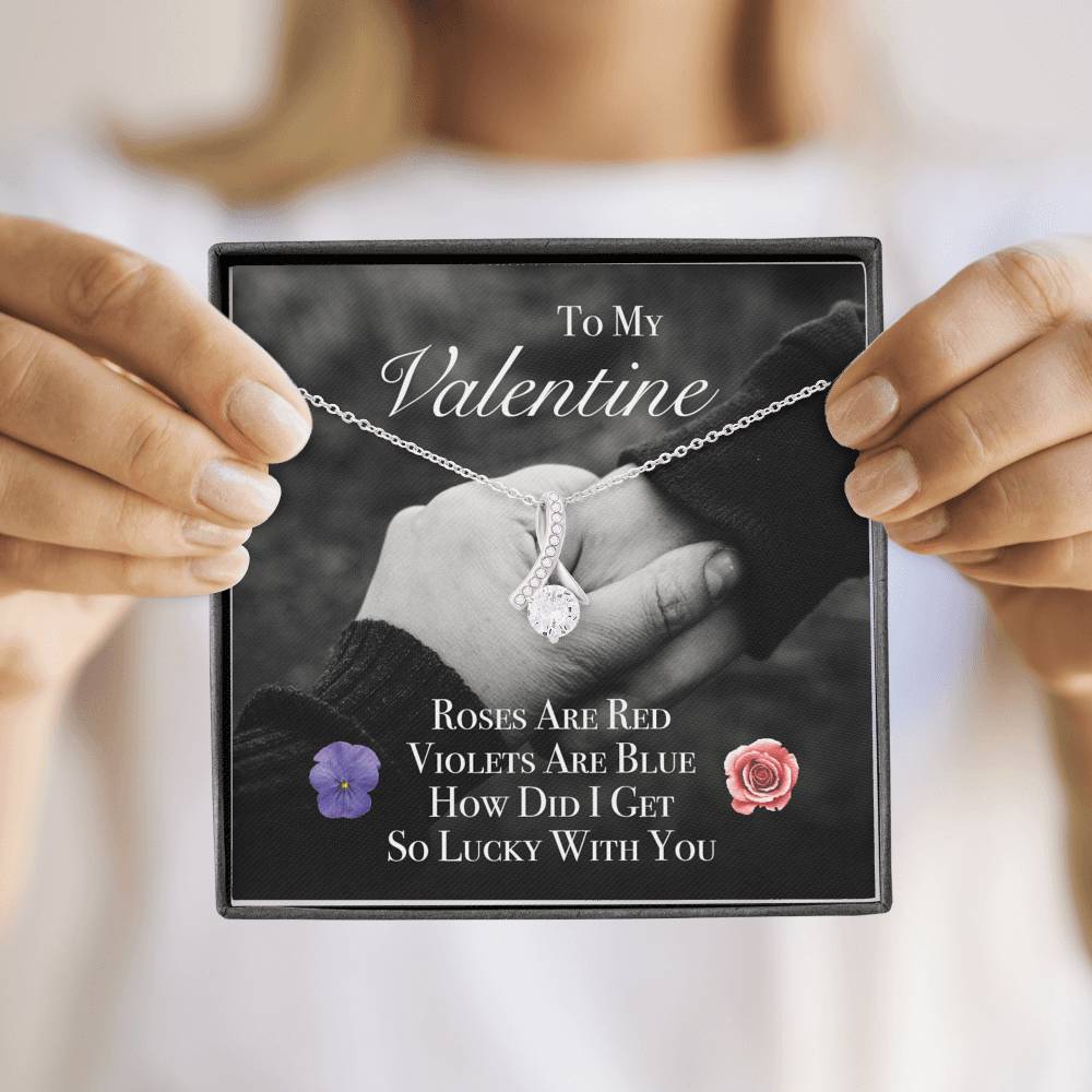 Personalized Necklace To My Wife Girlfriend On Valentine's Day Birthday Wedding Engagement Anniversary Gift With The Message Card