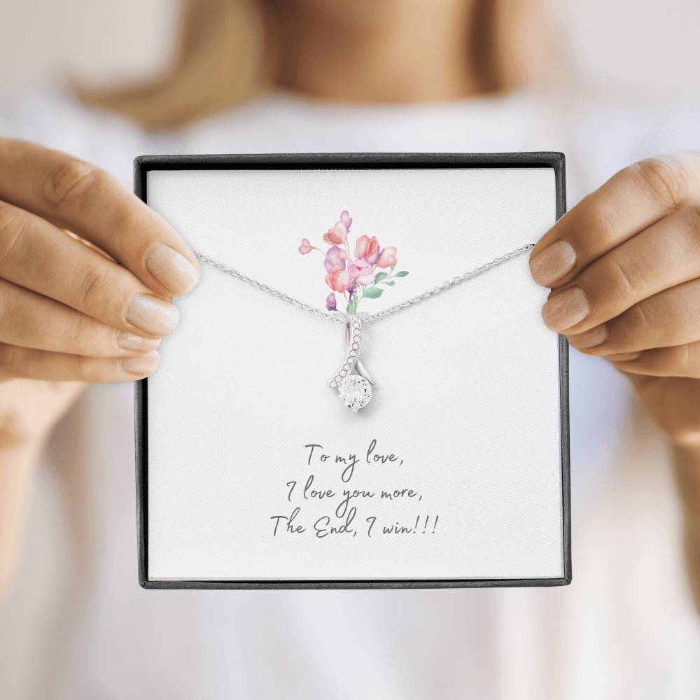 Personalized Gift Girlfriend Necklace for Her Valentines Birthday Gift Alluring Beauty Necklace for Women with Message Card