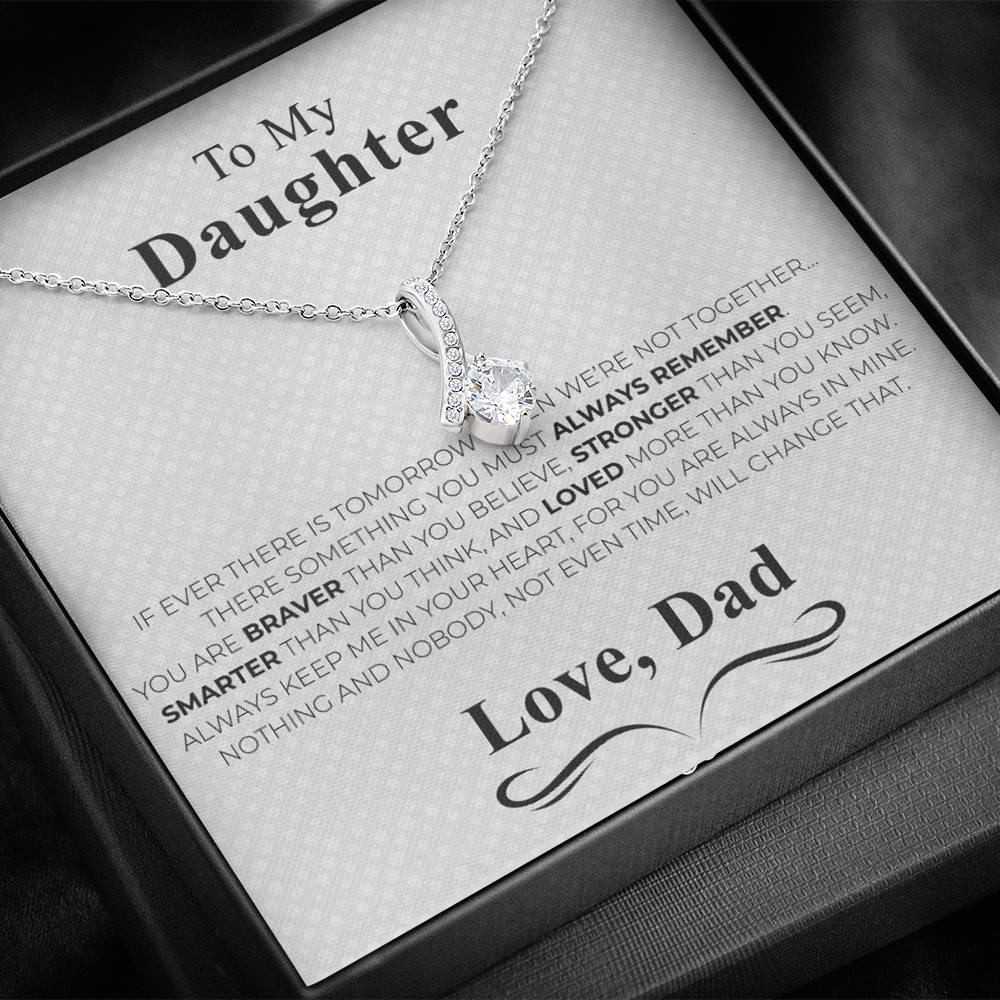 Necklace Gift For Women To My Daughter Step Daughter Graduation Inspirational Engagement Wedding Pendent Gift From Dad With The Message Card