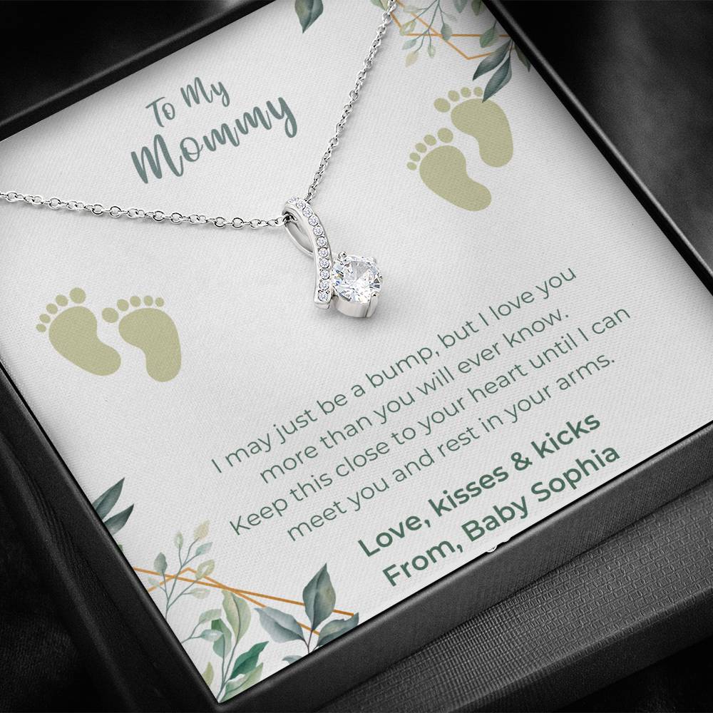 Mama and Baby Necklace, Mom and Baby Necklace, To My Mommy From Bump Necklace, New Mom Gift, Mother Necklace, Mother's Day Gifts, 1st Mom