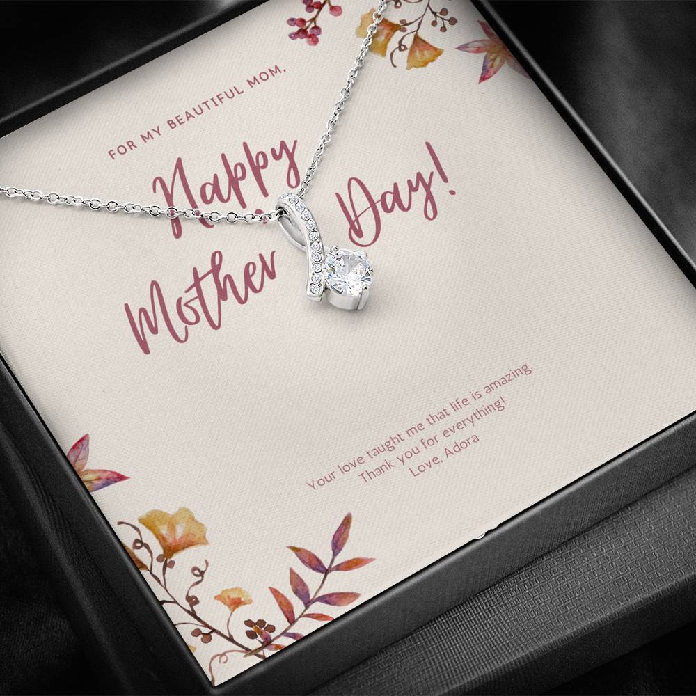 Mom Birthday Card Daughter to Stepmother Necklace Gift, Jewelry for Mom, Foster Mom Gift, Stepmom Gift, First Mothers Day Gift, Other Mother Gift,